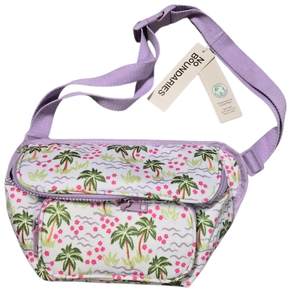 No Boundaries White Palm Insulated Belt Bag - New With Tags